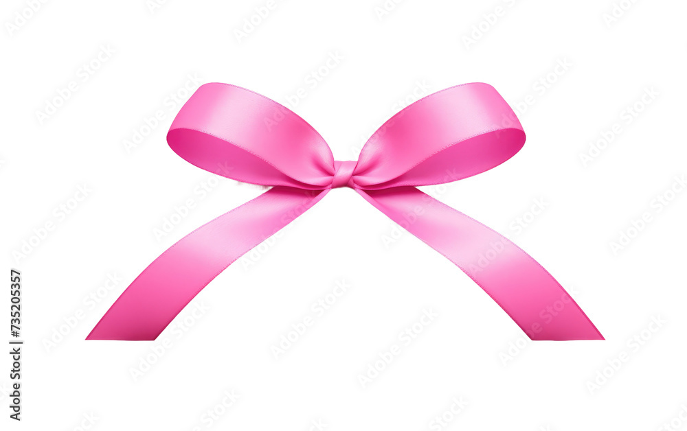 Ribbon of Pink isolated on transparent Background