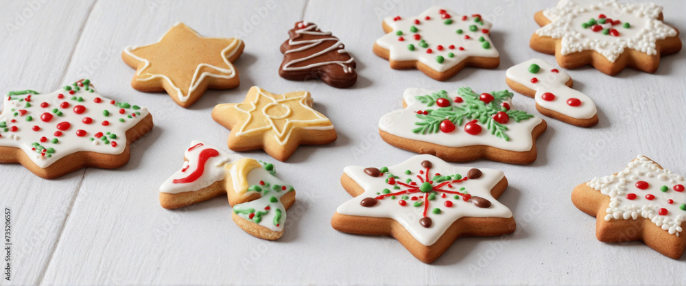 Christmas cookie set on transparent background Christmas cookie set on transparent background