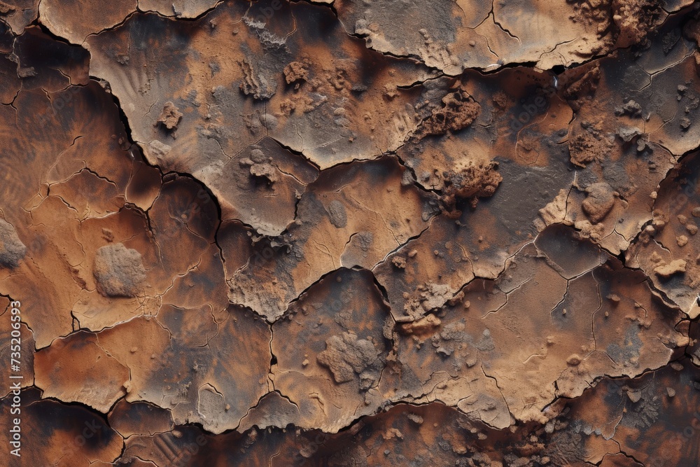 Planet Mars Surface Background Texture Pattern created with Generative AI Technology
