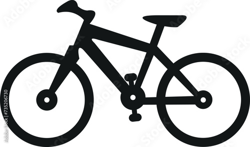 Bike Icon Vector Logo, Bicycle silhouette mountain Road Bike Isolated Vector Illustration Silhouette Design