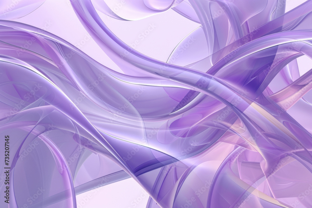 Abstract transparent background with liquid glass texture. Modern fluid elegant backdrop in purple color