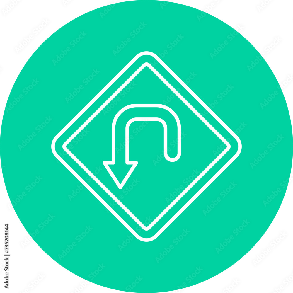 Turn Down Line Circle Icon For Personal And Commercial Use Turn Down Line Circle Icon For Personal And Commercial Use