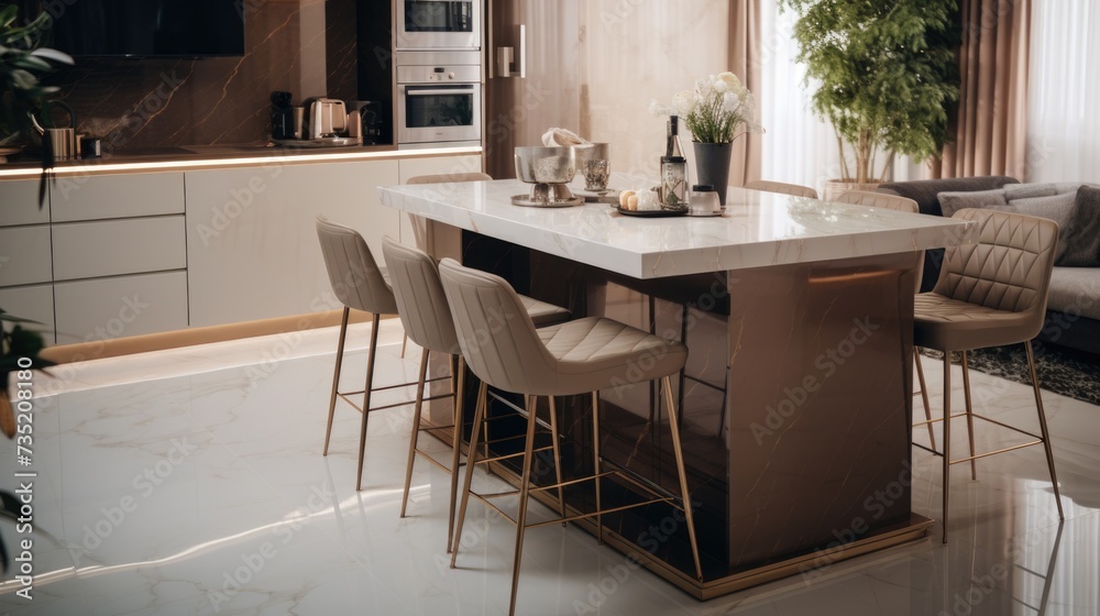 A picture of a kitchen with a table and chairs. This image can be used for various purposes, such as illustrating a home interior, showcasing furniture, or promoting a cozy dining atmosphere A picture of a kitchen with a table and chairs. This image can be used for various purposes, such as illustrating a home interior, showcasing furniture, or promoting a cozy dining atmosphere
