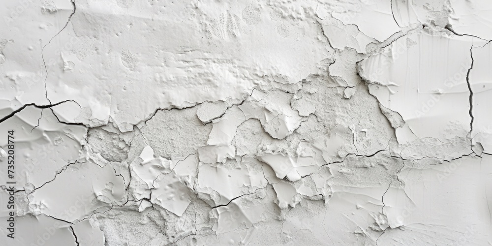 A white wall with peeling paint. Suitable for background or texture use A white wall with peeling paint. Suitable for background or texture use