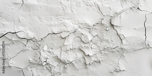 A white wall with peeling paint. Suitable for background or texture use