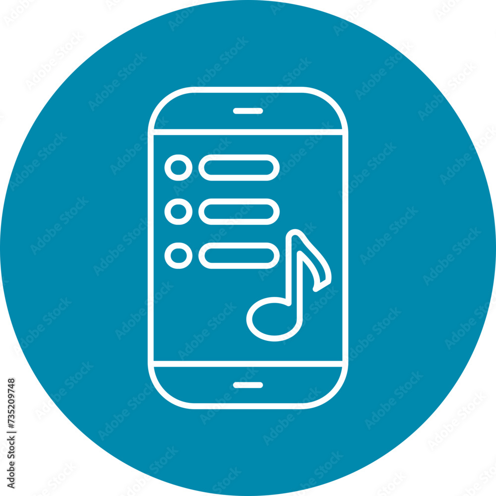 PlayList Line Circle Icon PlayList Line Circle Icon