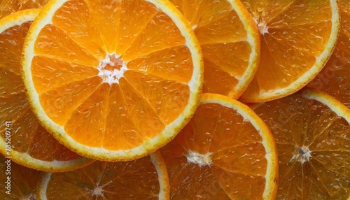 Generated image of slices on orange