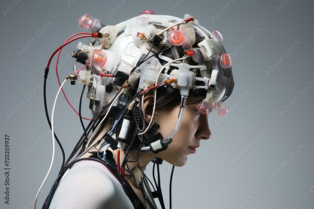 Precise Eeg sensor brain. Test care. Generate Ai Precise Eeg sensor brain. Test care. Generate Ai