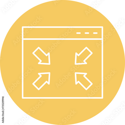 Minimize Line Circle Icon