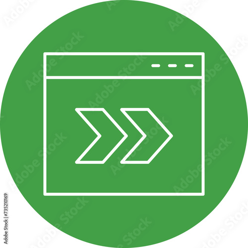Forward Line Circle Icon