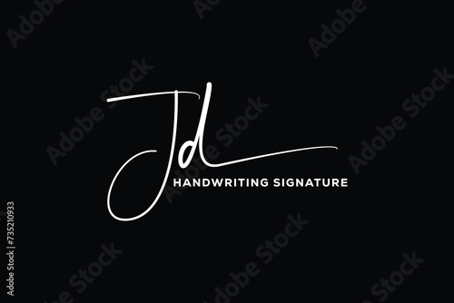  JD initials Handwriting signature logo. JD Hand drawn Calligraphy lettering Vector. JD letter real estate, beauty, photography letter logo design.