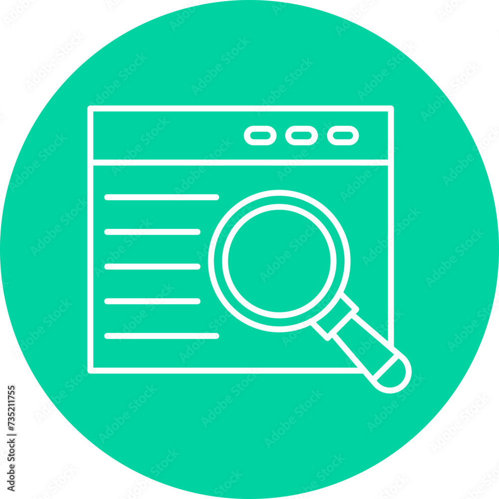 Web Search Line Circle Icon Web Search Line Circle Icon