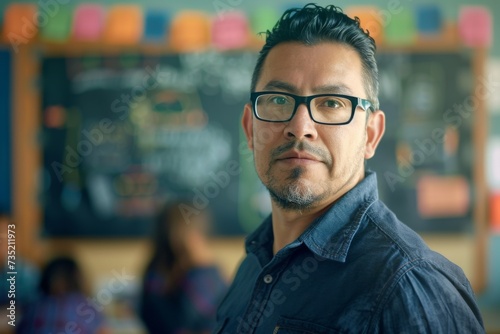 A bearded man with glasses stands on the street, his face framed by eyewear that enhances his vision and adds a touch of style to his portrait