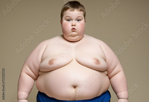 Portrayal of a chubby young boy