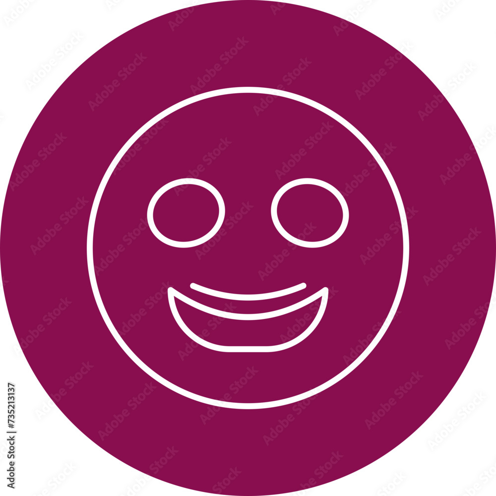 Emoji Line Circle Icon