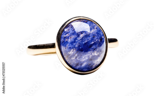 RingCrafted from Sodalite isolated on transparent Background photo