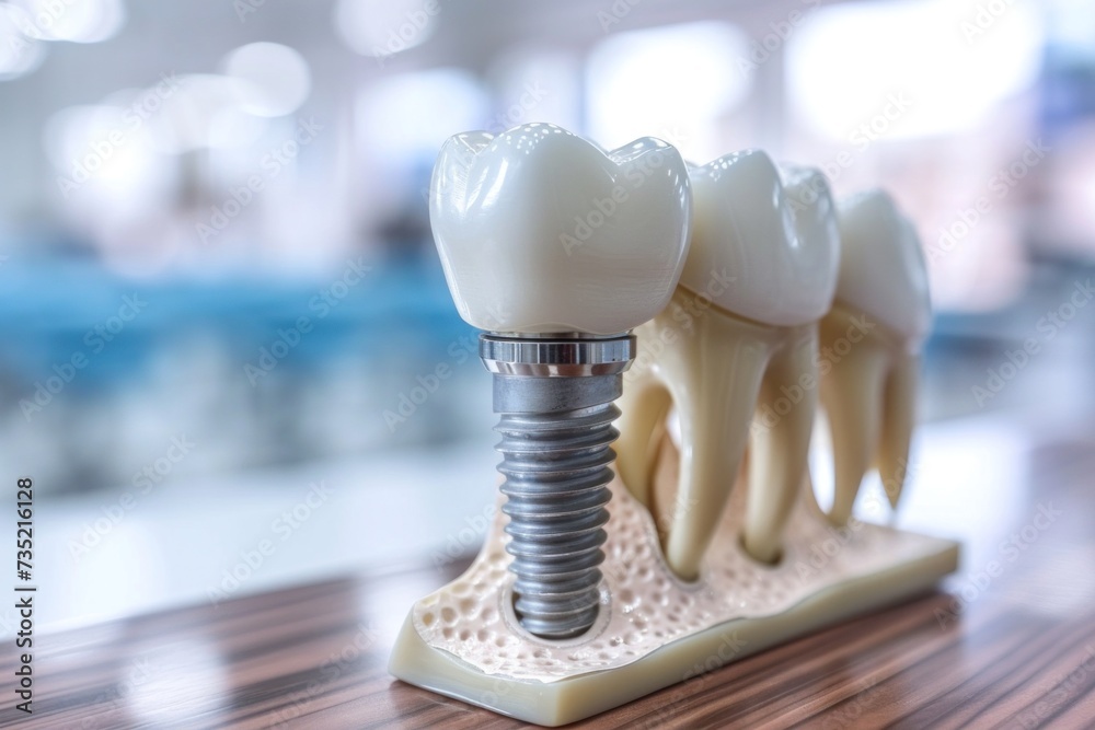 Dental implant mockup for dental clinic Dental implant mockup for dental clinic