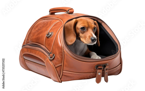 Smartly Dressed Dog isolated on transparent Background photo