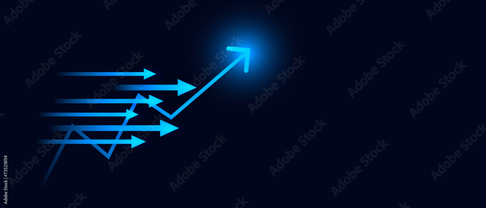 Glowing arrow, Growth and development, success and motivation, Planning,opportunity, challenge and business strategy. Glowing arrow, Growth and development, success and motivation, Planning,opportunity, challenge and business strategy.