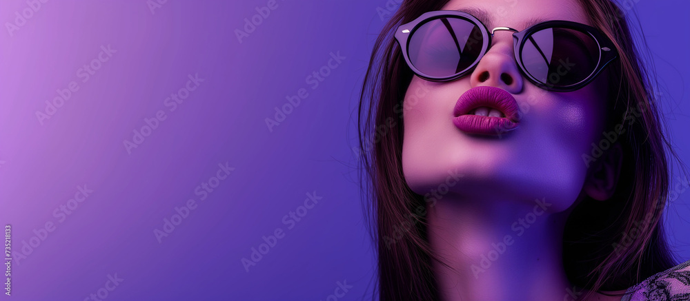 woman show kiss lips, face portrait sexy funny face girl woman show kiss lips, face portrait sexy funny face girl