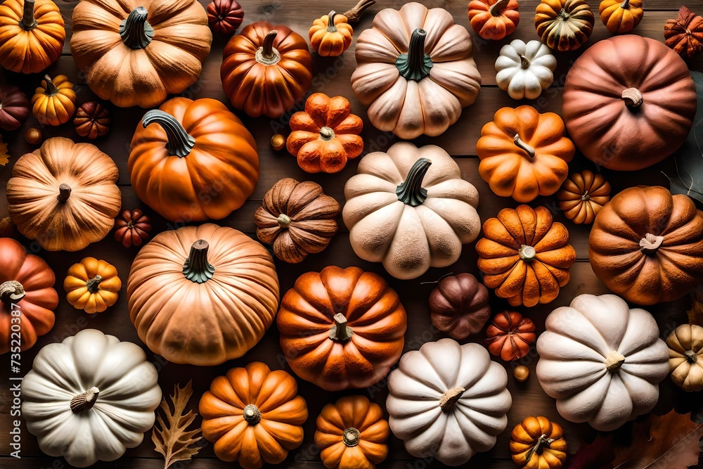 background of pumpkins, Autumn corner border banner of pumpkins and fall decor on a rustic wood background. The scene is a celebration of the harvest season, with vibrant orange pumpkins nestled among background of pumpkins, Autumn corner border banner of pumpkins and fall decor on a rustic wood background. The scene is a celebration of the harvest season, with vibrant orange pumpkins nestled among