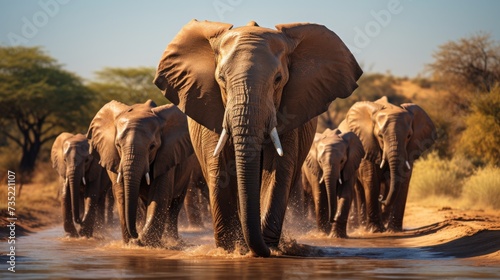 A Herd of Elephants Walking Down a Dirt Road