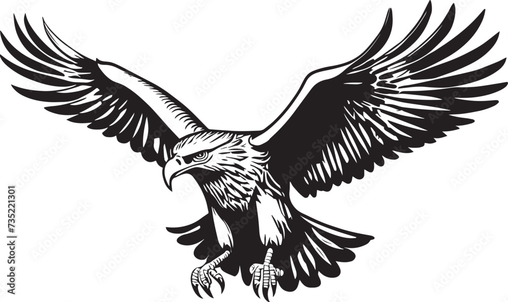 Fototapeta premium Flying Eagle Illustration