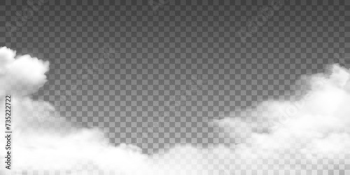 Realistic cloud sky,cloudscape on transparent background
