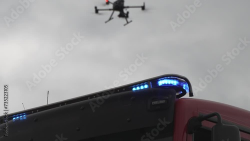 Advanced fire service drone equipped with thermal camera

