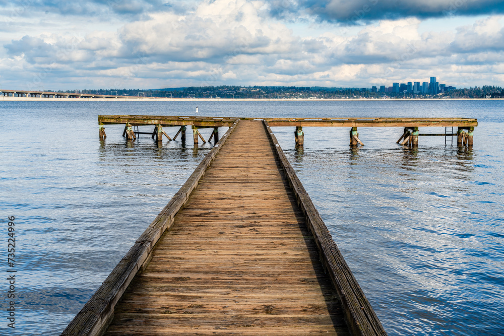 Wooden Pier And Skyline