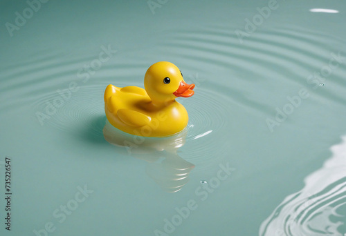 Cut-out of a yellow rubber duck