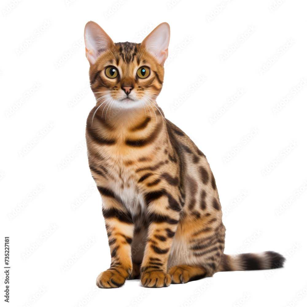 Cute bengal the cat isolated Cute bengal the cat isolated