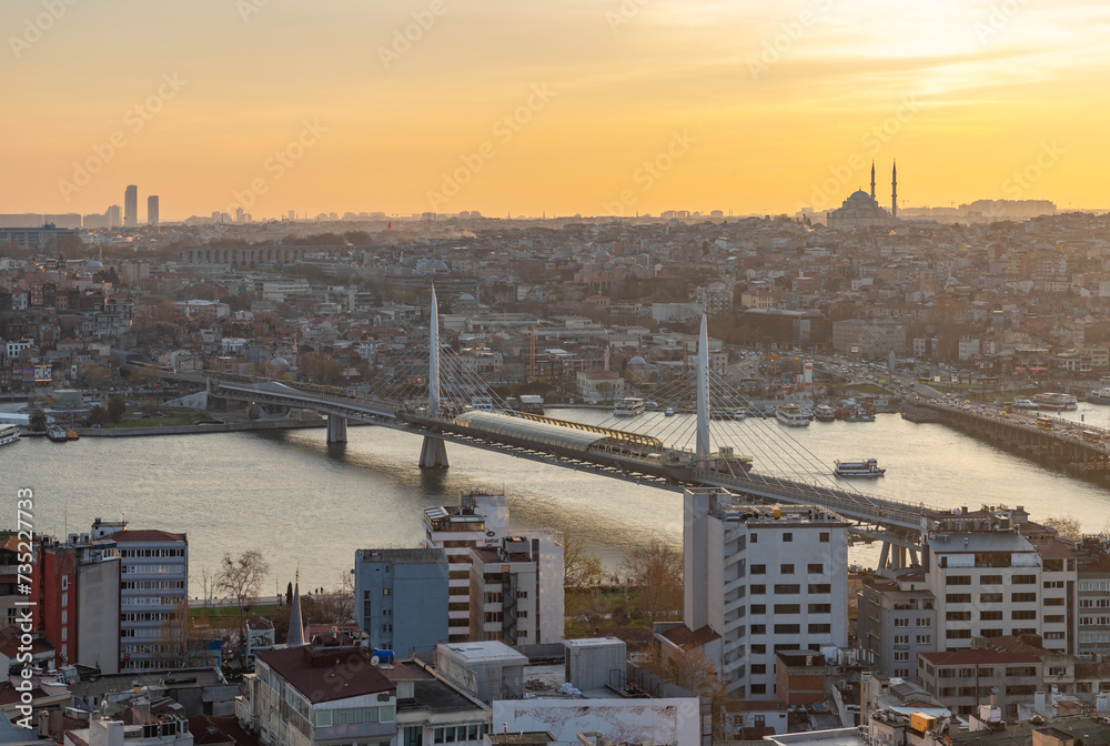 Golden Horn Bridge at Sunset