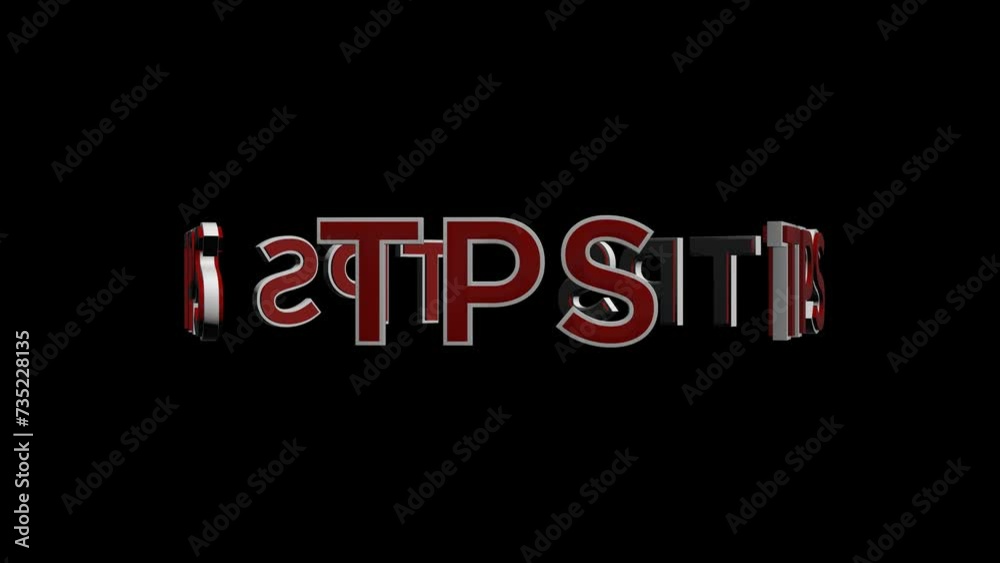 Animation text TPS 3d element Animation text TPS 3d element