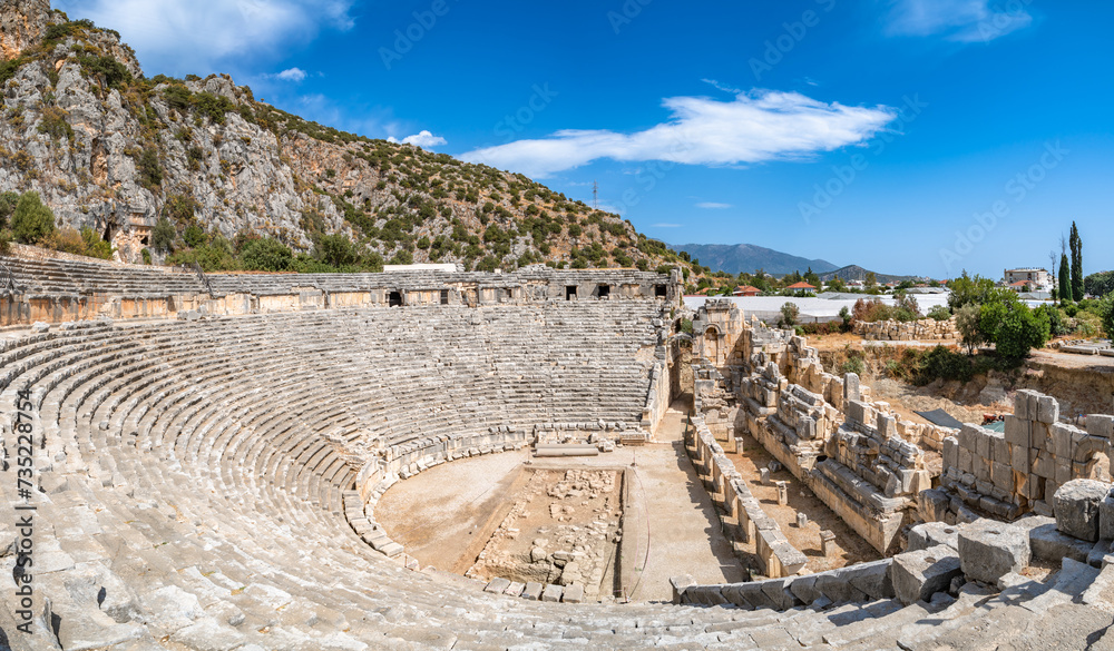 Ancient theatre of Myra in Demre, Antalya province of Turkey..