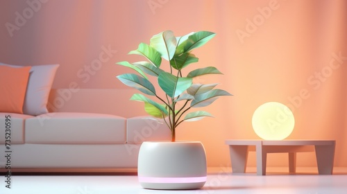 Intelligent smart plant pot. multifunctional smart pot sporting a creative and modern design