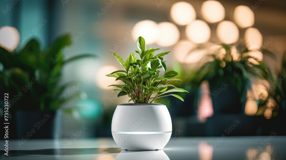 Intelligent smart plant pot. multifunctional smart pot sporting a creative and modern design