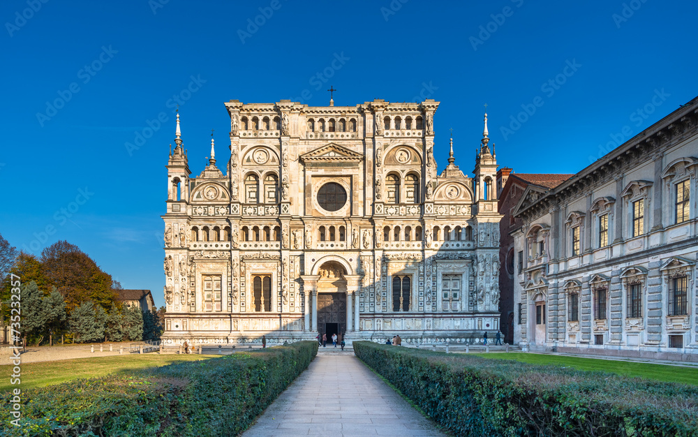 Certosa Di Pavia, Historic Carthusian Monastery near Pavia, Lombardia, Italy.
