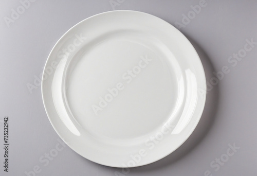 Blank ceramic dish on white background