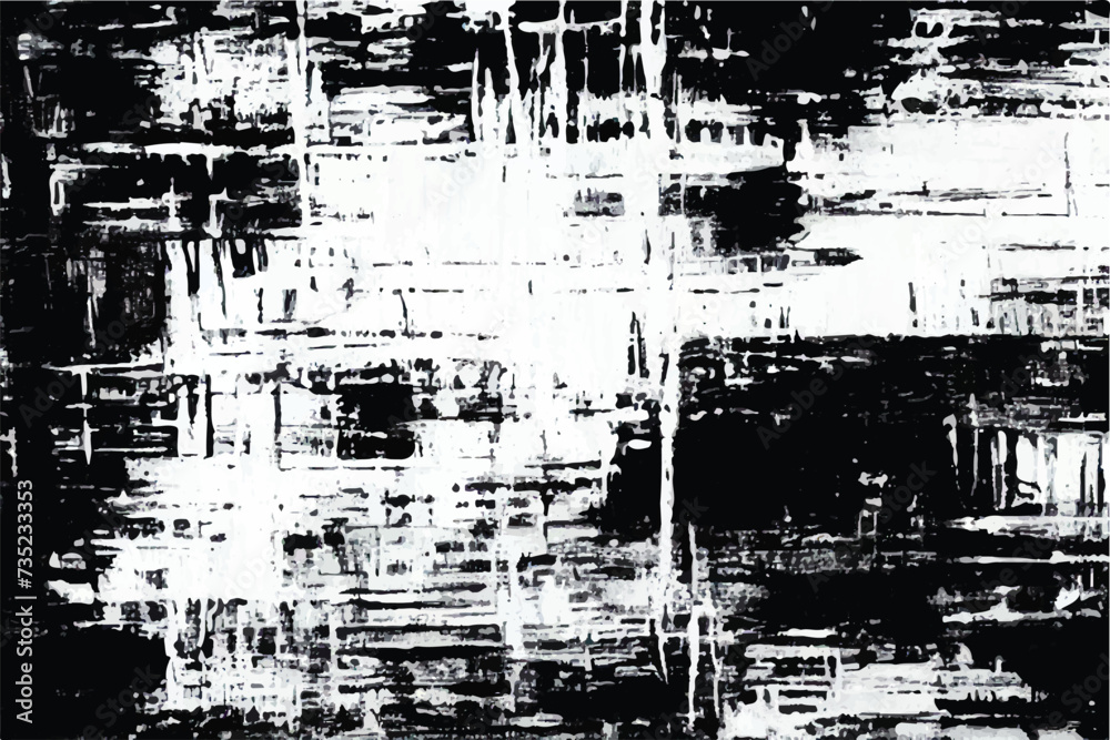  Distressed uneven texture. Grunge background. Abstract vector illustration. Overlay to create interesting effect and depth. Black isolated on white background. EPS10. Black and white grunge Texture. 