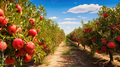 fruit pomegranate farm photo