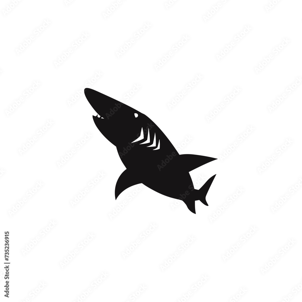 Fototapeta premium shark vector silhouette