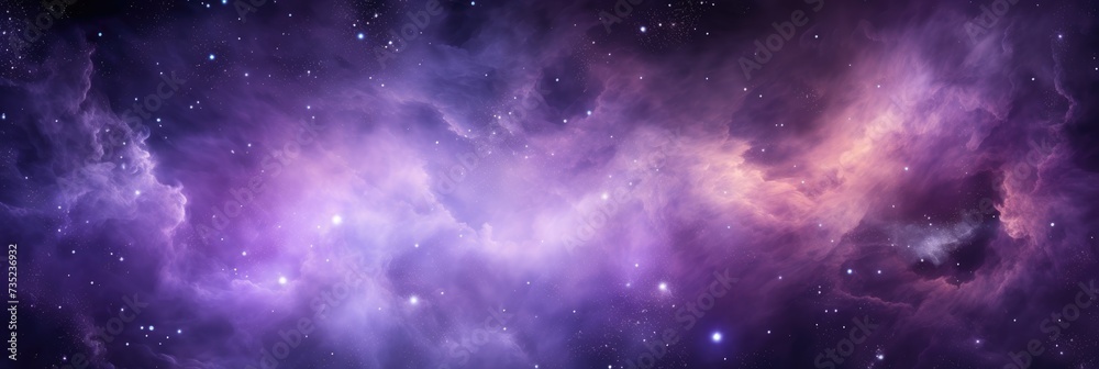 Cosmic Stardust. A Stellar Display of Astrophysical Wonders in a Bright Purple Nebula Background