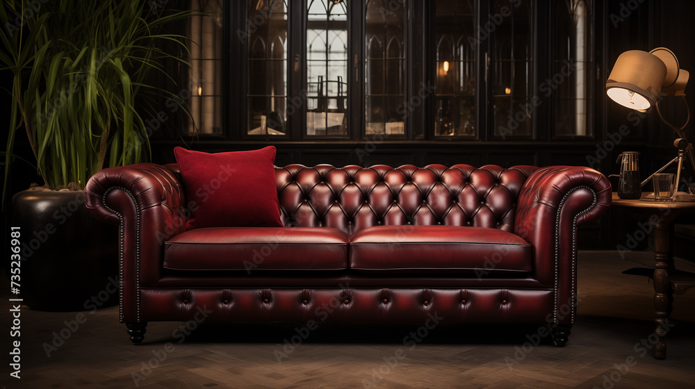 Fototapeta premium leather sofa and armchair