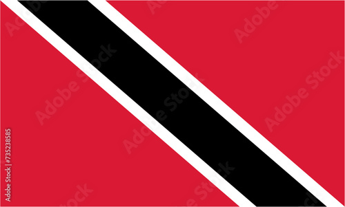 Trinidad and Tobago flag in official colors and proportion correctly vector photo