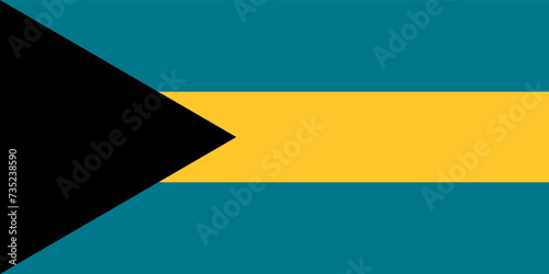 Bahamas flag in official colors and proportion correctly vector