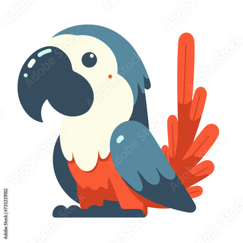 Macaw bird logo isolated vector
