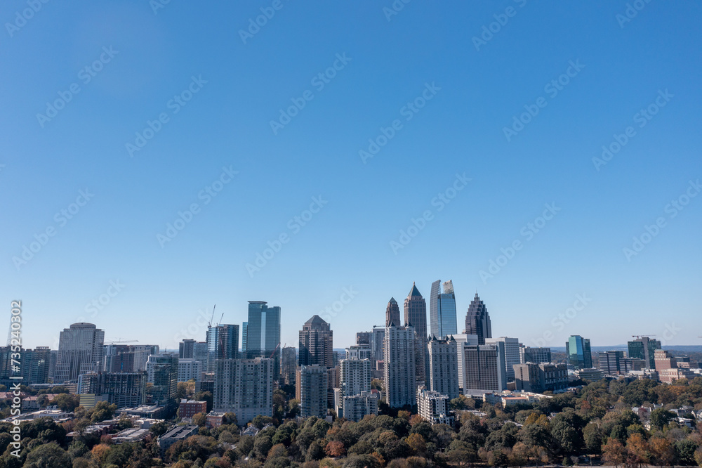 Aerial view of Atlanta skyline 