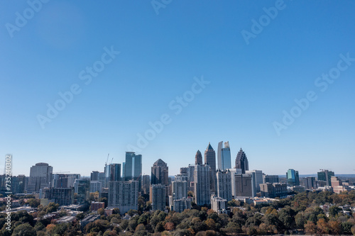 Aerial view of Atlanta skyline 