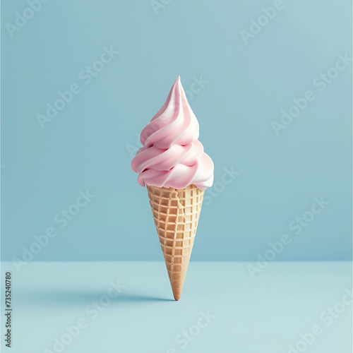 this is an icon of an ice cream cone in the style of 